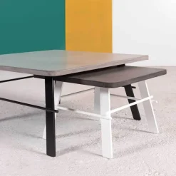 Opale Table basse design carrée en béton ciré fabrication française