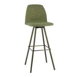 Osaka Tabouret de bar moderne en tissu et pieds en métal