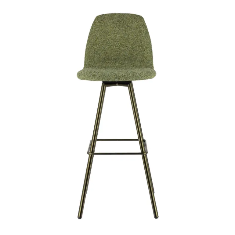 Osaka Tabouret de bar moderne en tissu et pieds en métal