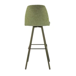 Osaka Tabouret de bar moderne en tissu et pieds en métal