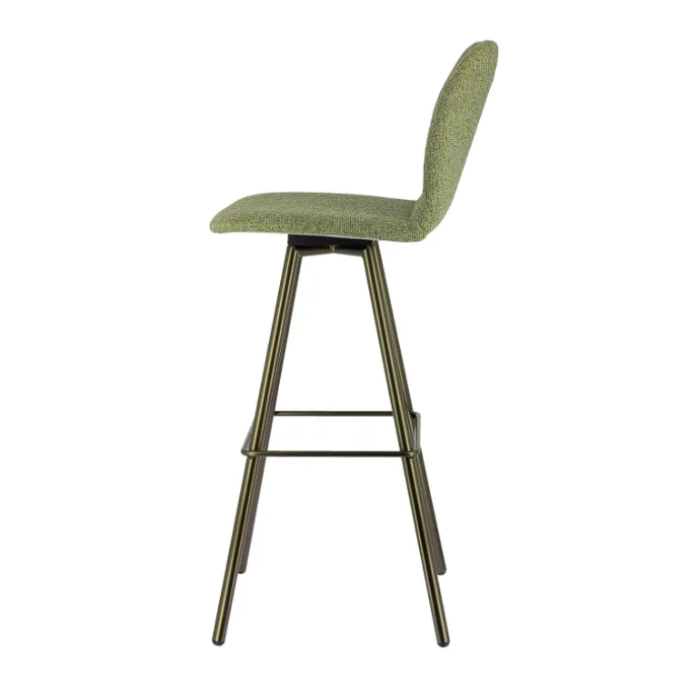 Osaka Tabouret de bar moderne en tissu et pieds en métal