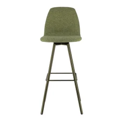 Osaka Tabouret de bar moderne en tissu et pieds en métal