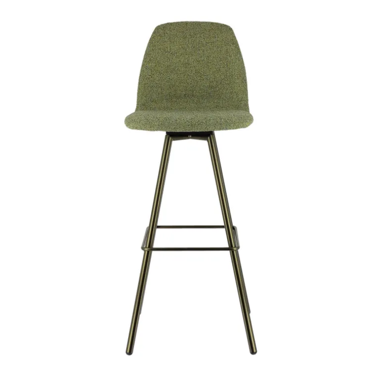 Osaka Tabouret de bar moderne en tissu et pieds en métal