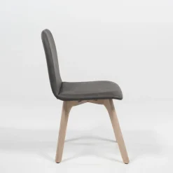 Pandora Chaise de salle à manger scandinave en synthétique et bois