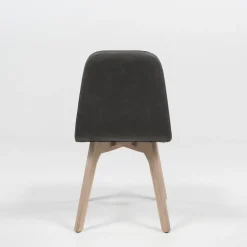 Pandora Chaise de salle à manger scandinave en synthétique et bois