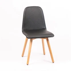 Pandora Chaise rembourrée avec pieds coniques en bois