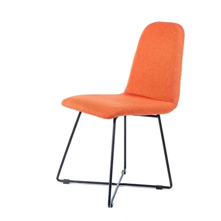 Pandora diamant Chaise design scandinave en tissu pieds filaires en métal noir