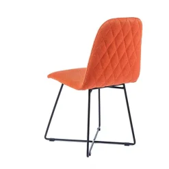 Pandora diamant Chaise design scandinave en tissu pieds filaires en métal noir