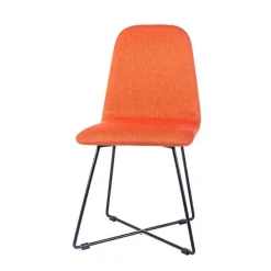 Pandora diamant Chaise design scandinave en tissu pieds filaires en métal noir