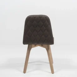 Pandora diamant Chaise de séjour moderne matelassée en synthétique et bois