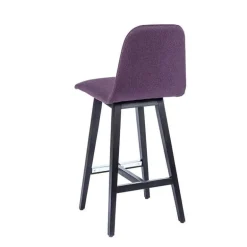 Pandora Tabouret snack scandinave en tissu avec pieds en bois massif