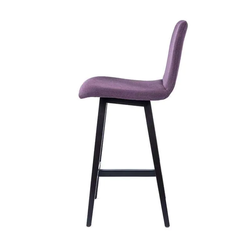 Pandora Tabouret snack scandinave en tissu avec pieds en bois massif