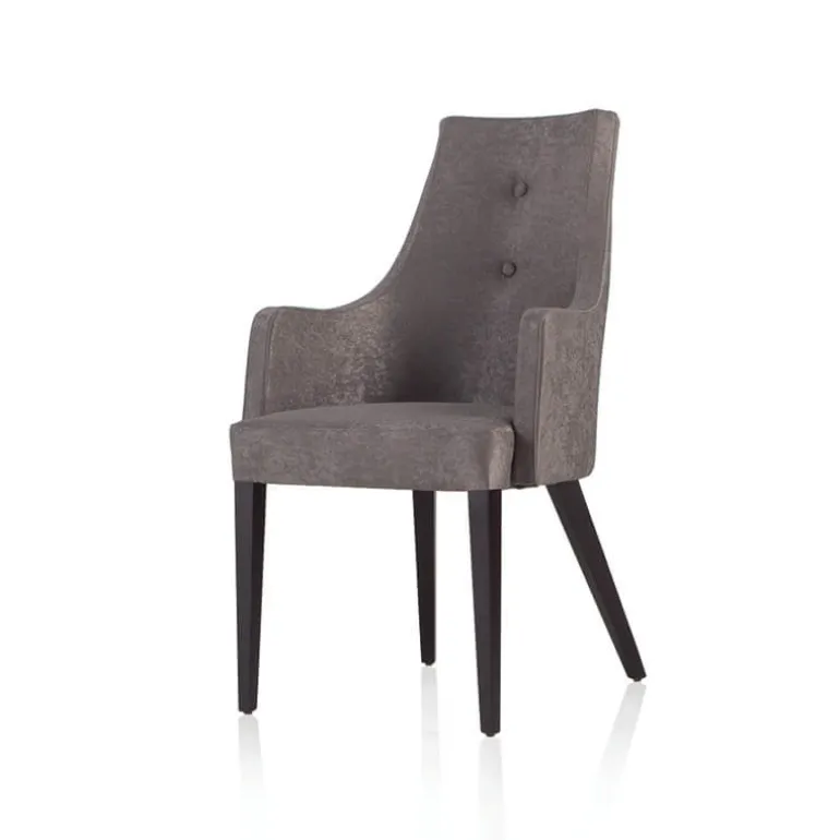 Park Bridge Fauteuil contemporain en tissu et pieds bois