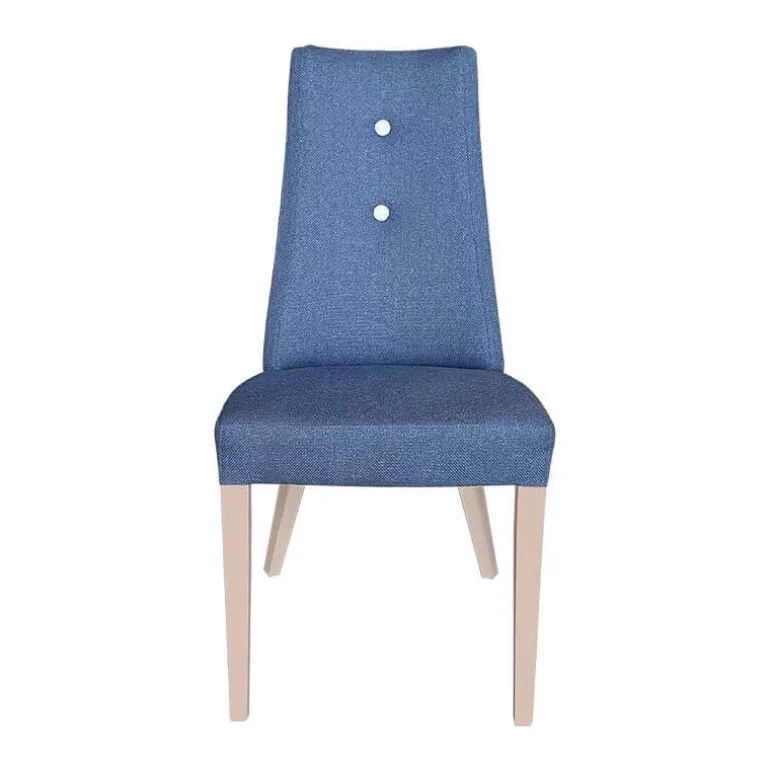 Park Chaise contemporaine en tissu et pieds bois