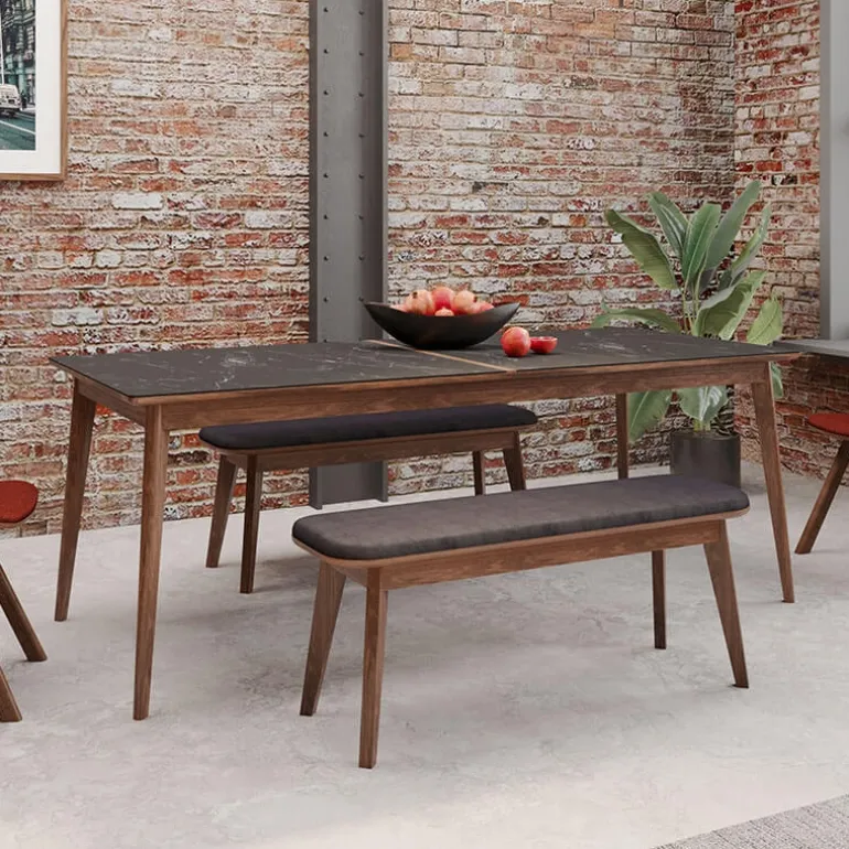 Paul Table extensible en bois et en céramique