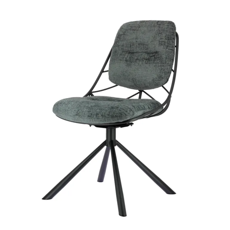 PaulineChaise design confortable pivotante en tissu