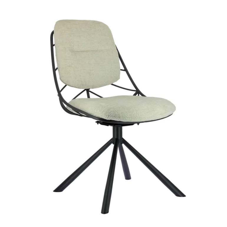 PaulineChaise design confortable pivotante en tissu