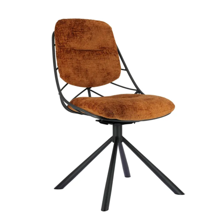 PaulineChaise design confortable pivotante en tissu