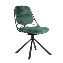 PaulineChaise design confortable pivotante en tissu