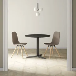 Peliccan Table ronde petit espace en céramique et métal