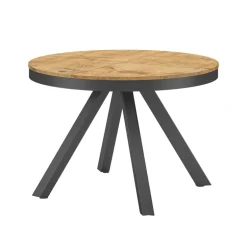 PetaloTable ronde design extensible avec pieds en métal