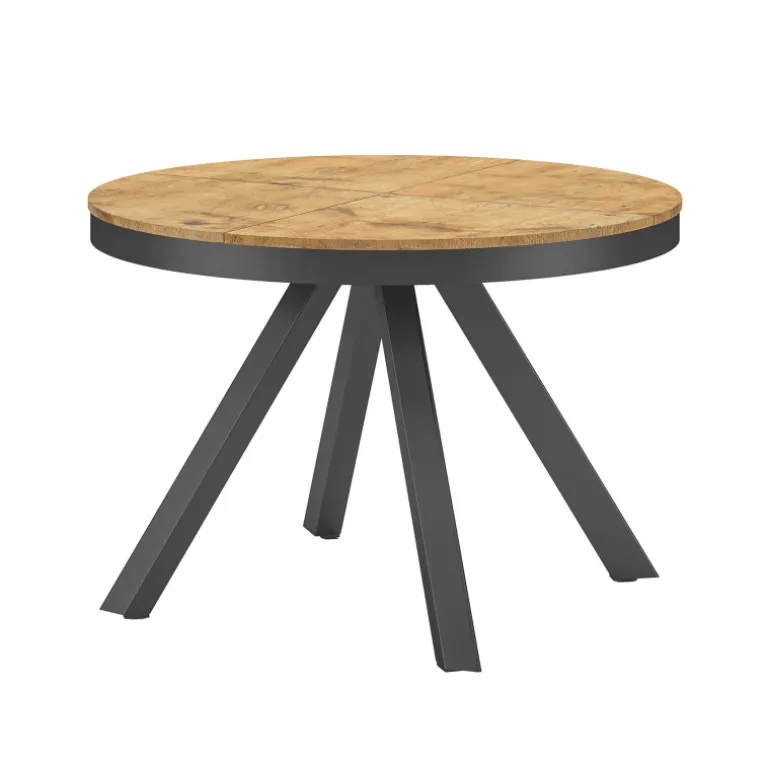 PetaloTable ronde design extensible avec pieds en métal