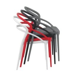 Pia Chaise de jardin tendance empilable en polypropylène