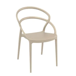 Pia Chaise de jardin tendance empilable en polypropylène