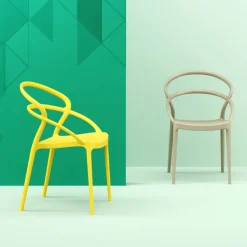 Pia Chaise tendance empilable en polypropylène