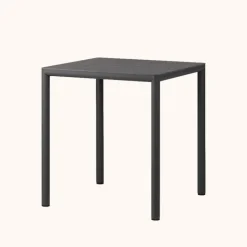 Piave Table de jardin carrée en stratifié avec pieds en aluminium