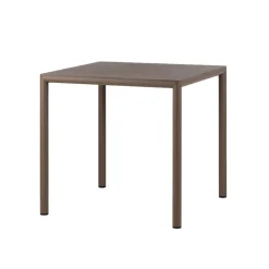 Piave Table de jardin carrée en stratifié avec pieds en aluminium