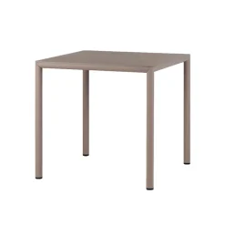 Piave Table de jardin carrée en stratifié avec pieds en aluminium