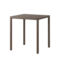 Piave Table de jardin carrée en stratifié avec pieds en aluminium
