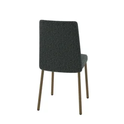 Pierrot Chaise de salle à manger confortable en tissu et pieds en métal