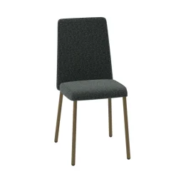 Pierrot Chaise de salle à manger confortable en tissu et pieds en métal