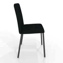 Pierrot Chaise intemporelle rembourrée en simili avec pieds en métal