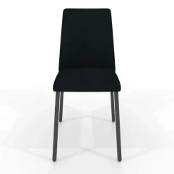 Pierrot Chaise intemporelle rembourrée en simili avec pieds en métal