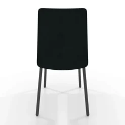 Pierrot Chaise intemporelle rembourrée en simili avec pieds en métal