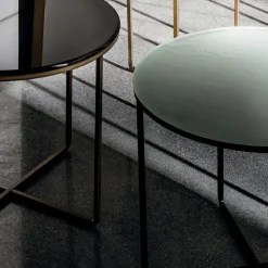 Piktor Sovet Table basse ronde en verre