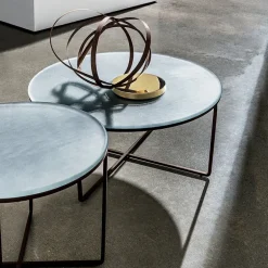 Piktor Sovet Table basse ronde en verre