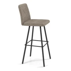 Pinot Tabouret bar pivotant en tissu et pieds en métal obliques