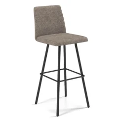 Pinot Tabouret bar pivotant en tissu et pieds en métal obliques