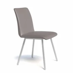 Pisa Chaise de salle à manger moderne en métal et simili