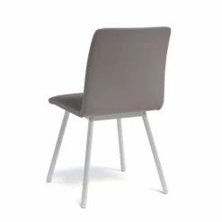 Pisa Chaise de salle à manger moderne en métal et simili