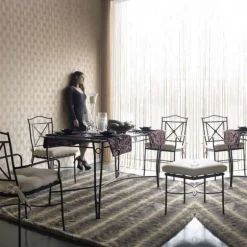 Pisa Table provençale en verre trempé et acier