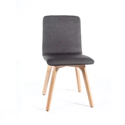 Plaza Chaise de salle à manger moderne en tissu et bois