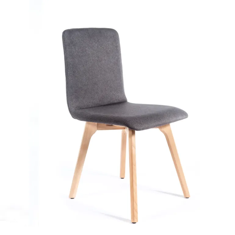 Plaza Chaise de salle à manger moderne en tissu et bois