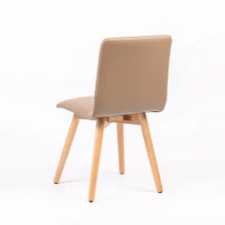 Plaza Chaise moderne rembourrée avec pieds en bois coniques