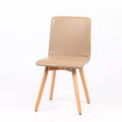 Plaza Chaise moderne rembourrée avec pieds en bois coniques