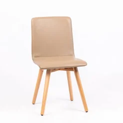 Plaza Chaise moderne rembourrée avec pieds en bois coniques